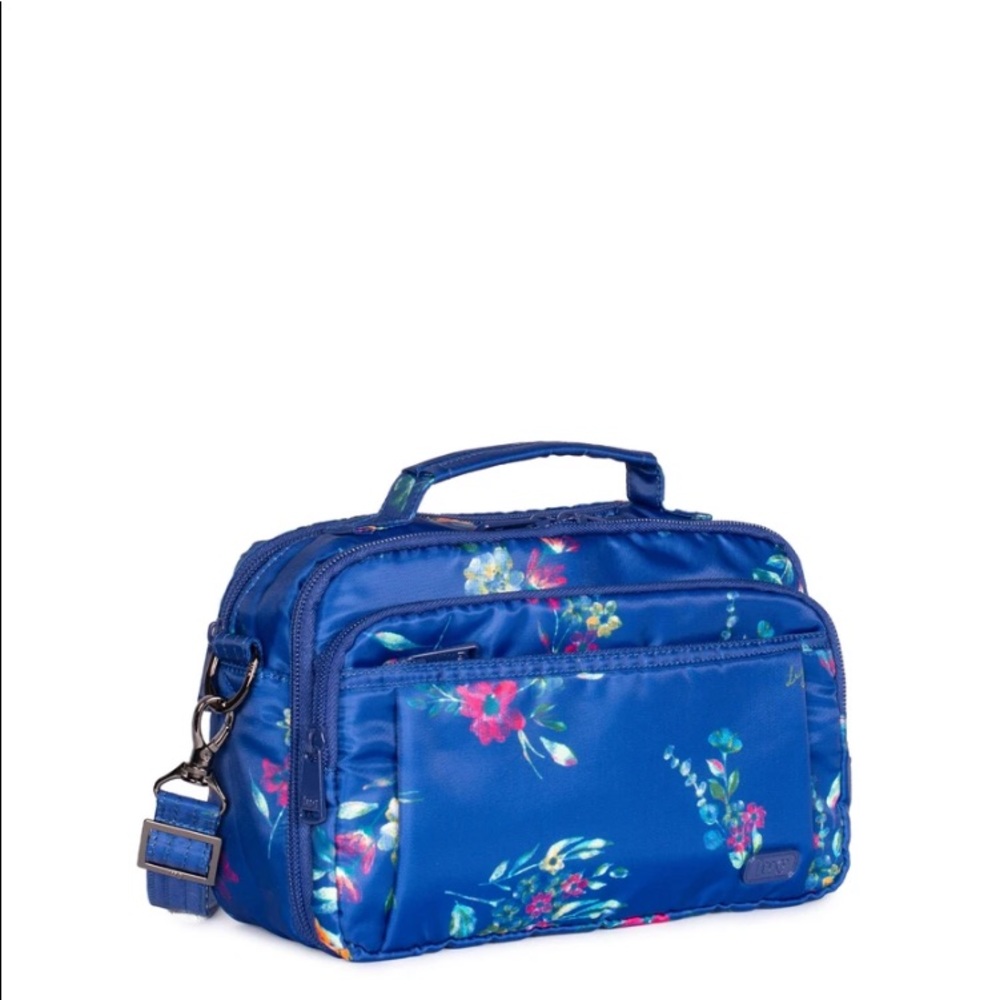 Lug Scoop RFID Top Handle Crossbody Bag Bouquet Blue - NWT